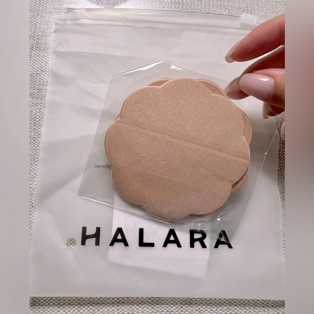 NWT Adhesive HALARA Nipple Covers Flower Pasties - Reusable, Invisible, Nude Tan - Picture 3 of 6